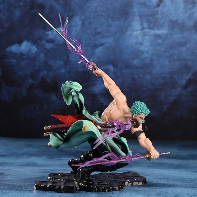 Figurine One Piece de 10 cm, jouet anime GK Roronoa Zoro, lame à trois lames, Sa-maximum, figurine de collection en PVC, cadeau pour enfants,adolescents et adultes
