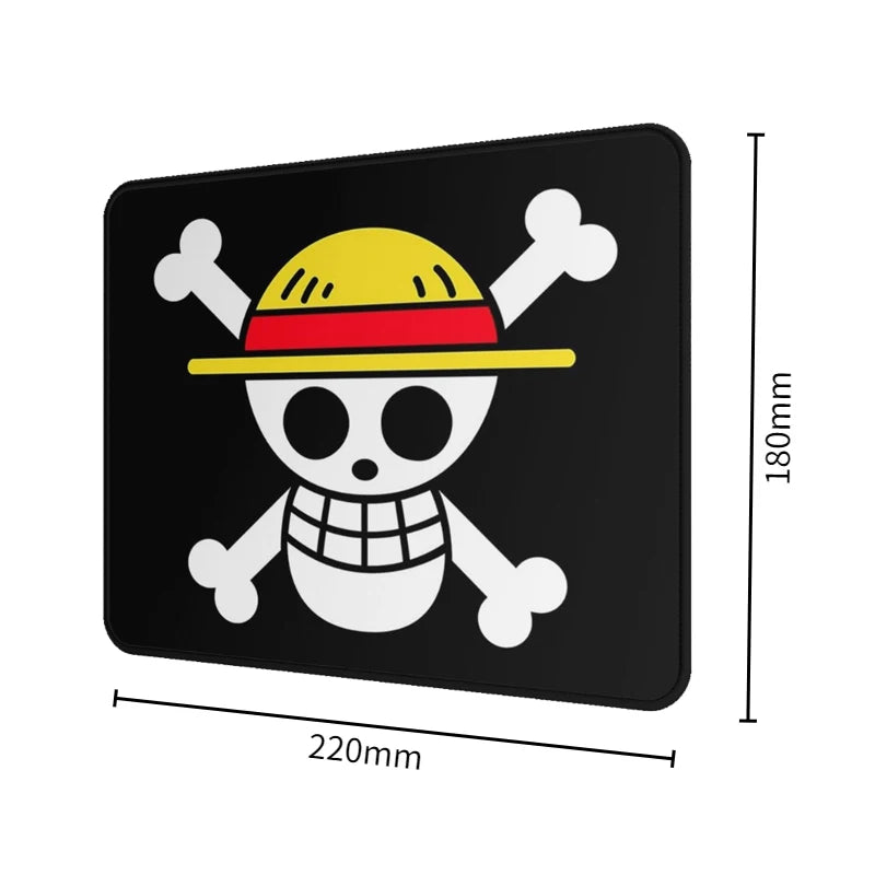 ONE PIECE Luffy Skull Small Mouse Pad Non-Slip Gaming Desktop Leather Mouse Pad Waterproof Anti-Scratch Mat for Laptop Desktop