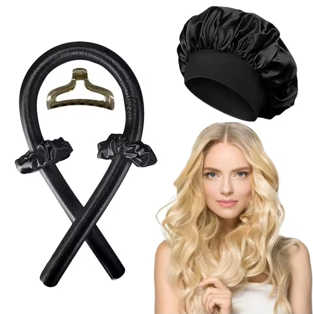 Tige à friser sans chaleur, bandeau, casquette de nuit, sans chaleur, bigoudis, bigoudis doux, boucles paresseuses, Bonnet de couchage, outils de coiffure - Orisens France