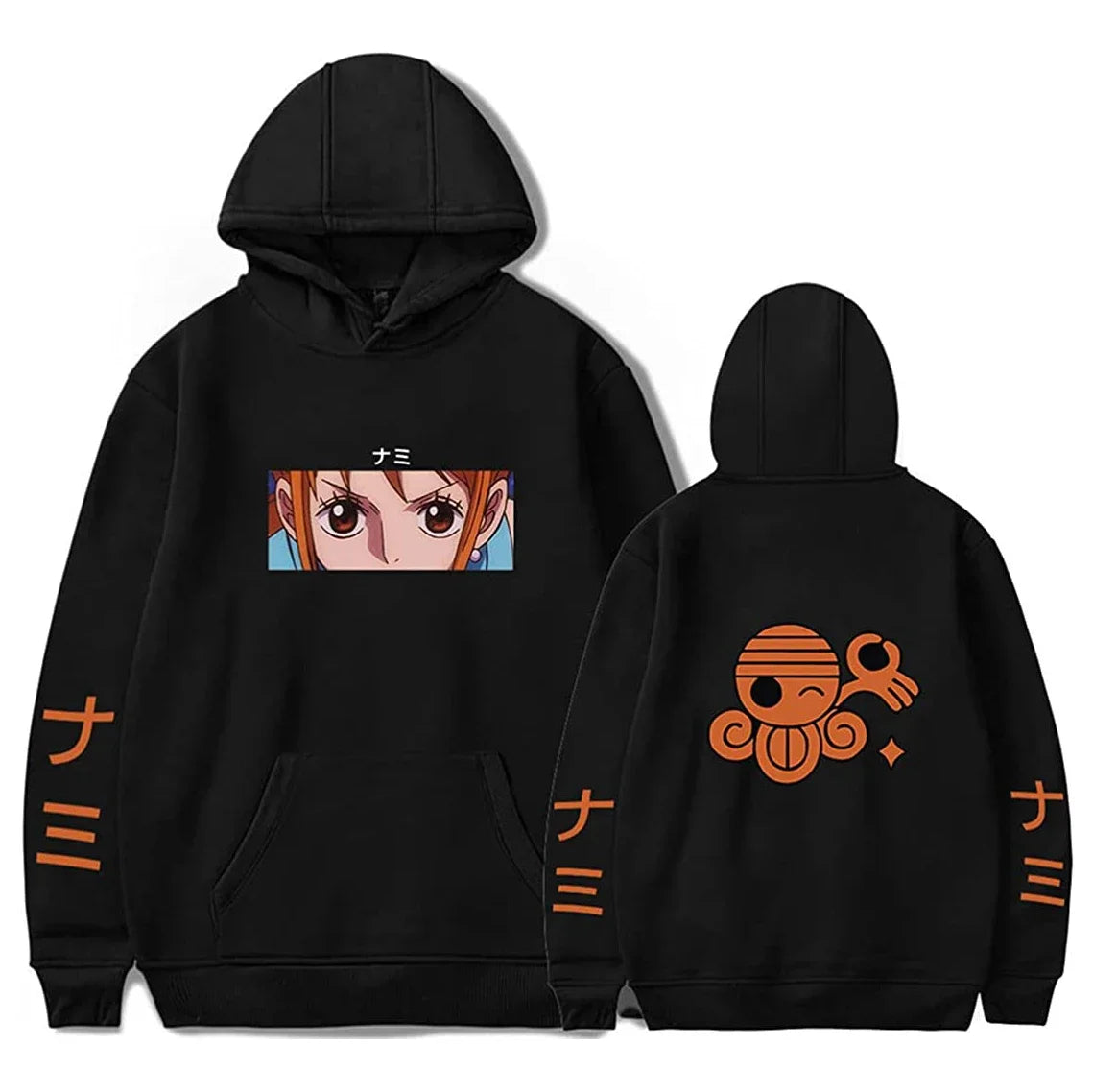 Spring Autumn Men Fashion Hoodie MONKEY D LUFFY Clothing Casual Hooded Solid Color Streetwear Male Cartoon One Piece Pullover