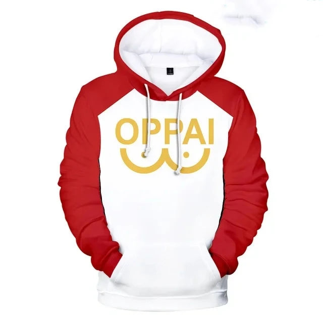 Anime One Punch Man Oppai 3d Print Hoodie Men Women Fashion Oversized Hoodie Sweatshirt Women Sweat Boy Clothes Sports Tracksuit