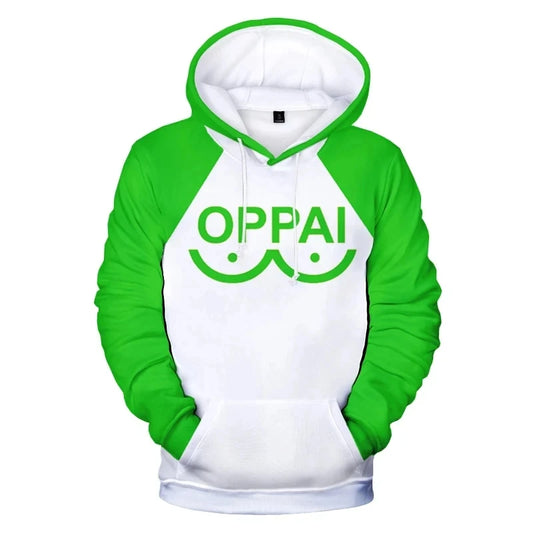 Anime One Punch Man Oppai 3d Print Hoodie Men Women Fashion Oversized Hoodie Sweatshirt Women Sweat Boy Clothes Sports Tracksuit