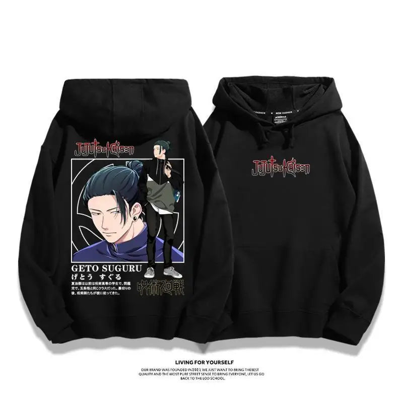 Jujutsu Kaisen Anime Hoodies Men Women Gojo Satoru Manga Hooded Pullover Gothic Sweatshirts Hip Hop Streetwear Men Clothing gift