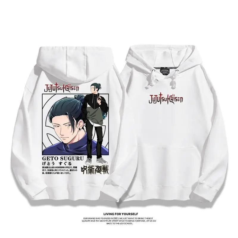 Jujutsu Kaisen Anime Hoodies Men Women Gojo Satoru Manga Hooded Pullover Gothic Sweatshirts Hip Hop Streetwear Men Clothing gift