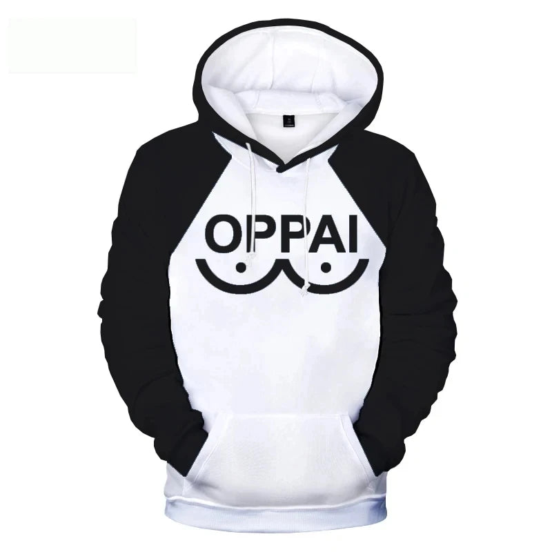 Anime One Punch Man Oppai 3d Print Hoodie Men Women Fashion Oversized Hoodie Sweatshirt Women Sweat Boy Clothes Sports Tracksuit