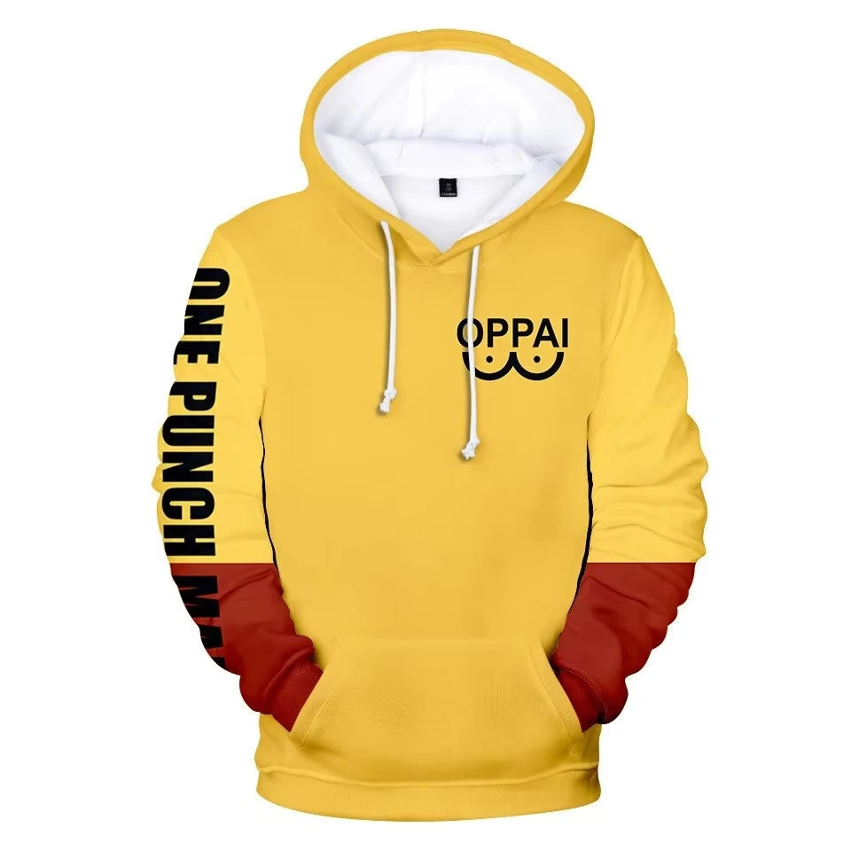 Anime One Punch Man Oppai 3d Print Hoodie Men Women Fashion Oversized Hoodie Sweatshirt Women Sweat Boy Clothes Sports Tracksuit