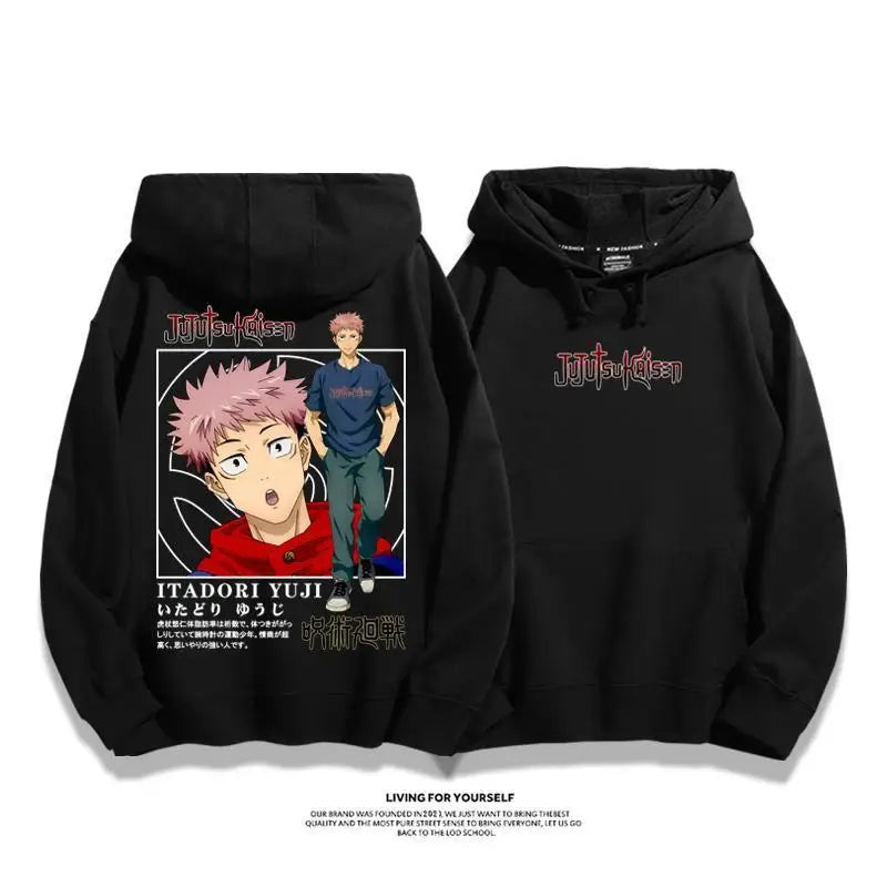 Jujutsu Kaisen Anime Hoodies Men Women Gojo Satoru Manga Hooded Pullover Gothic Sweatshirts Hip Hop Streetwear Men Clothing gift