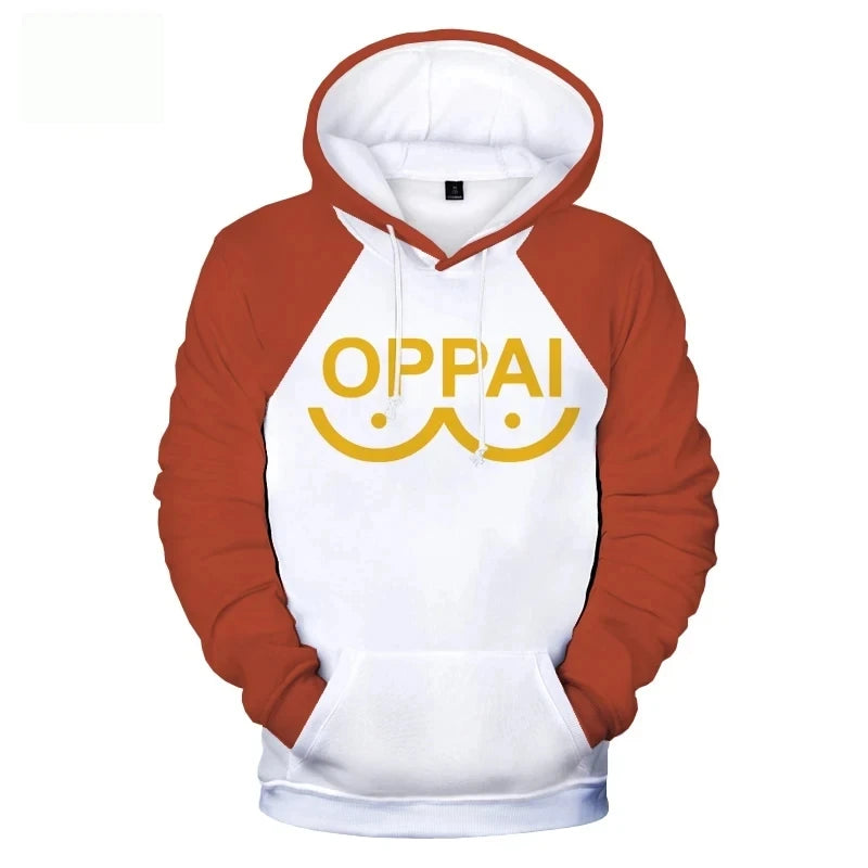 Anime One Punch Man Oppai 3d Print Hoodie Men Women Fashion Oversized Hoodie Sweatshirt Women Sweat Boy Clothes Sports Tracksuit