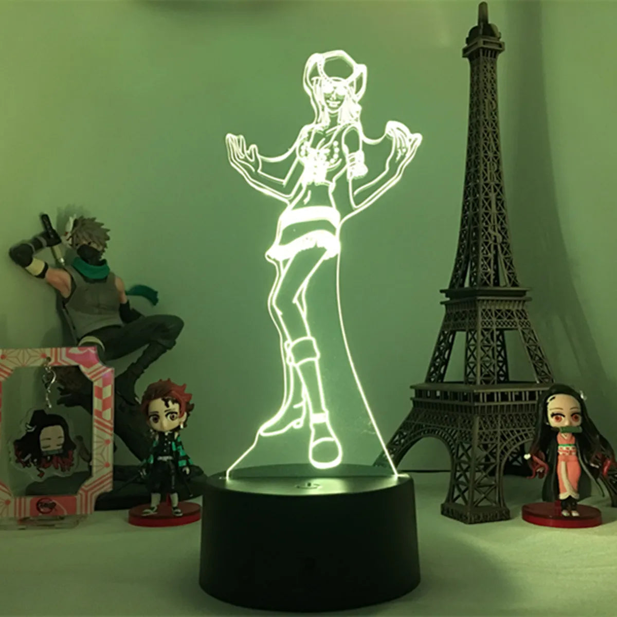 Anime ONE PIECE Led Acrylic Stand Kids Night Light Zoro Luffy Nami Action Figure for Child Bedroom Decoration Desk 3d Lamp Gift