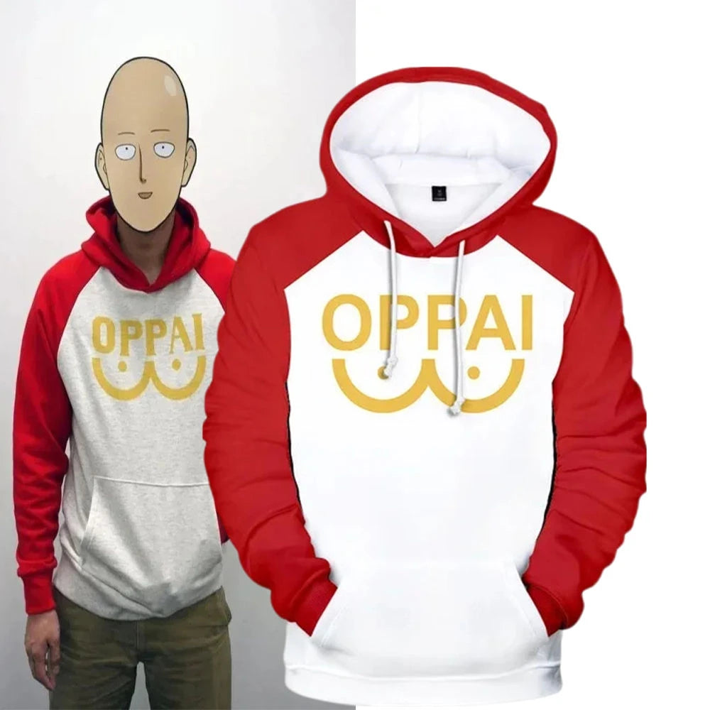 Anime One Punch Man Oppai 3d Print Hoodie Men Women Fashion Oversized Hoodie Sweatshirt Women Sweat Boy Clothes Sports Tracksuit