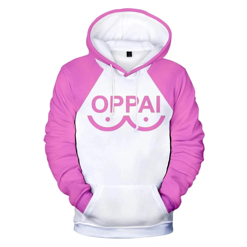 Anime One Punch Man Oppai 3d Print Hoodie Men Women Fashion Oversized Hoodie Sweatshirt Women Sweat Boy Clothes Sports Tracksuit