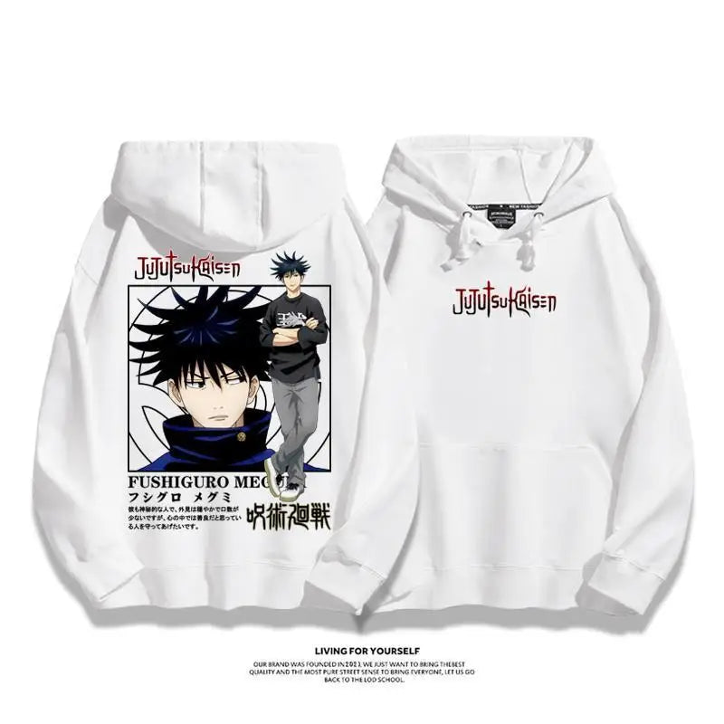 Jujutsu Kaisen Anime Hoodies Men Women Gojo Satoru Manga Hooded Pullover Gothic Sweatshirts Hip Hop Streetwear Men Clothing gift