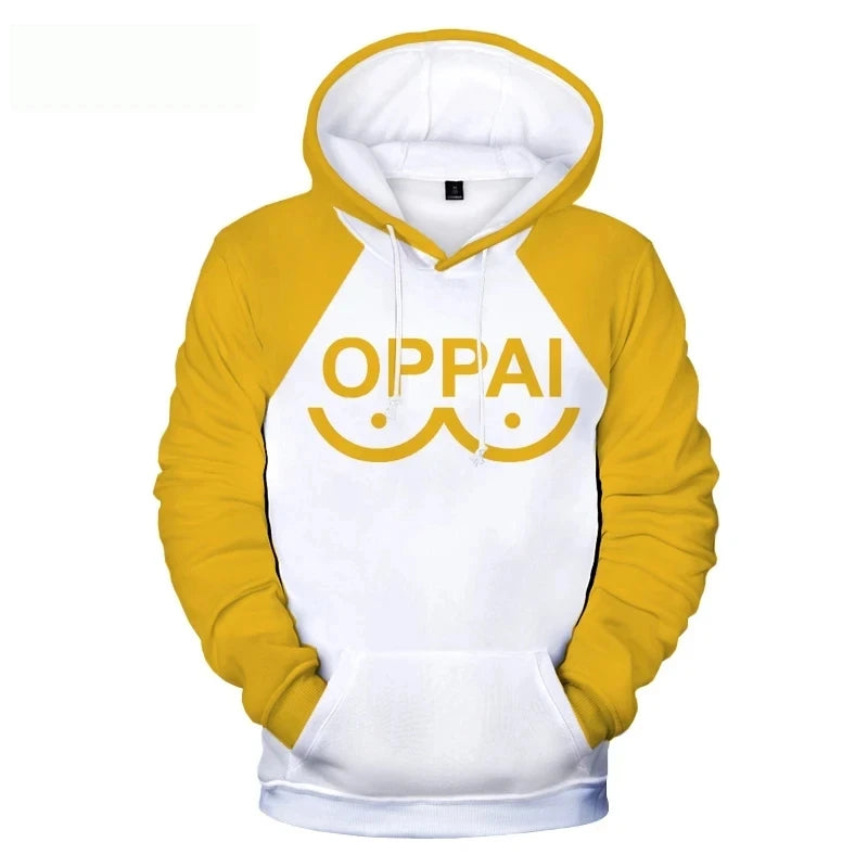Anime One Punch Man Oppai 3d Print Hoodie Men Women Fashion Oversized Hoodie Sweatshirt Women Sweat Boy Clothes Sports Tracksuit