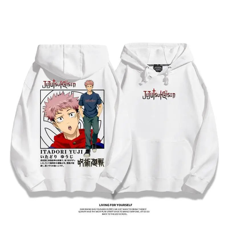Jujutsu Kaisen Anime Hoodies Men Women Gojo Satoru Manga Hooded Pullover Gothic Sweatshirts Hip Hop Streetwear Men Clothing gift