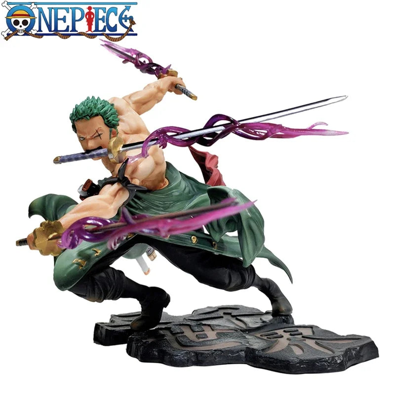 Figurine One Piece de 10 cm, jouet anime GK Roronoa Zoro, lame à trois lames, Sa-maximum, figurine de collection en PVC, cadeau pour enfants,adolescents et adultes
