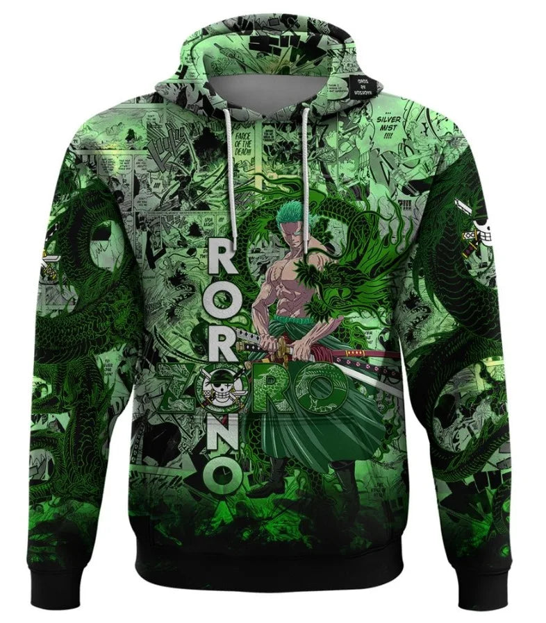 Anime ONE PIECE Autumn and Winter Hoodie Luffy Zoro 3D printing Fashion Casual Cosplay Cartoon Hoodie Streetwear Sweatshirt gift