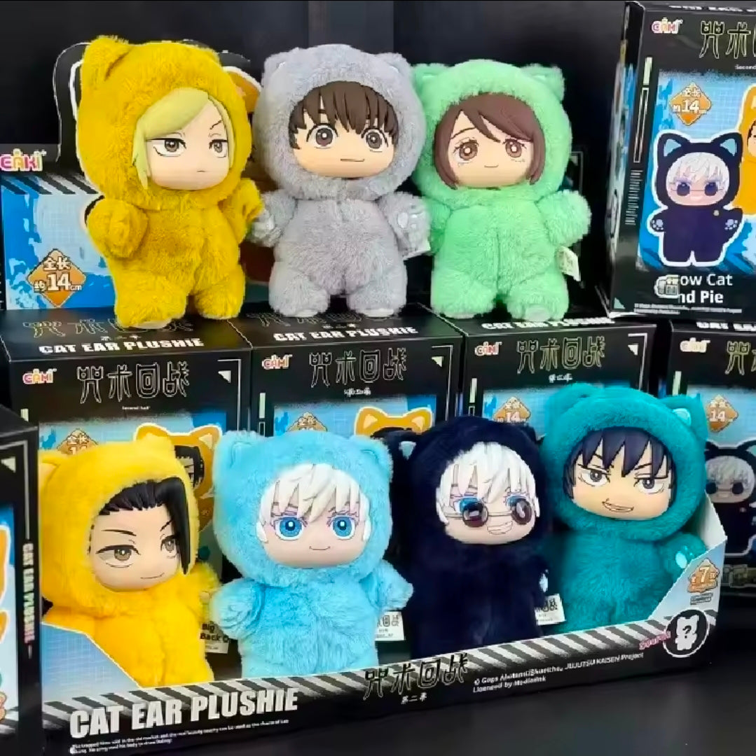 Eaki Jujutsu Kaisen saison 2 chat parc fête Gojo Satoru boîte aveugle en peluche sac de poignet pendentif modèle Collection - Orisens France