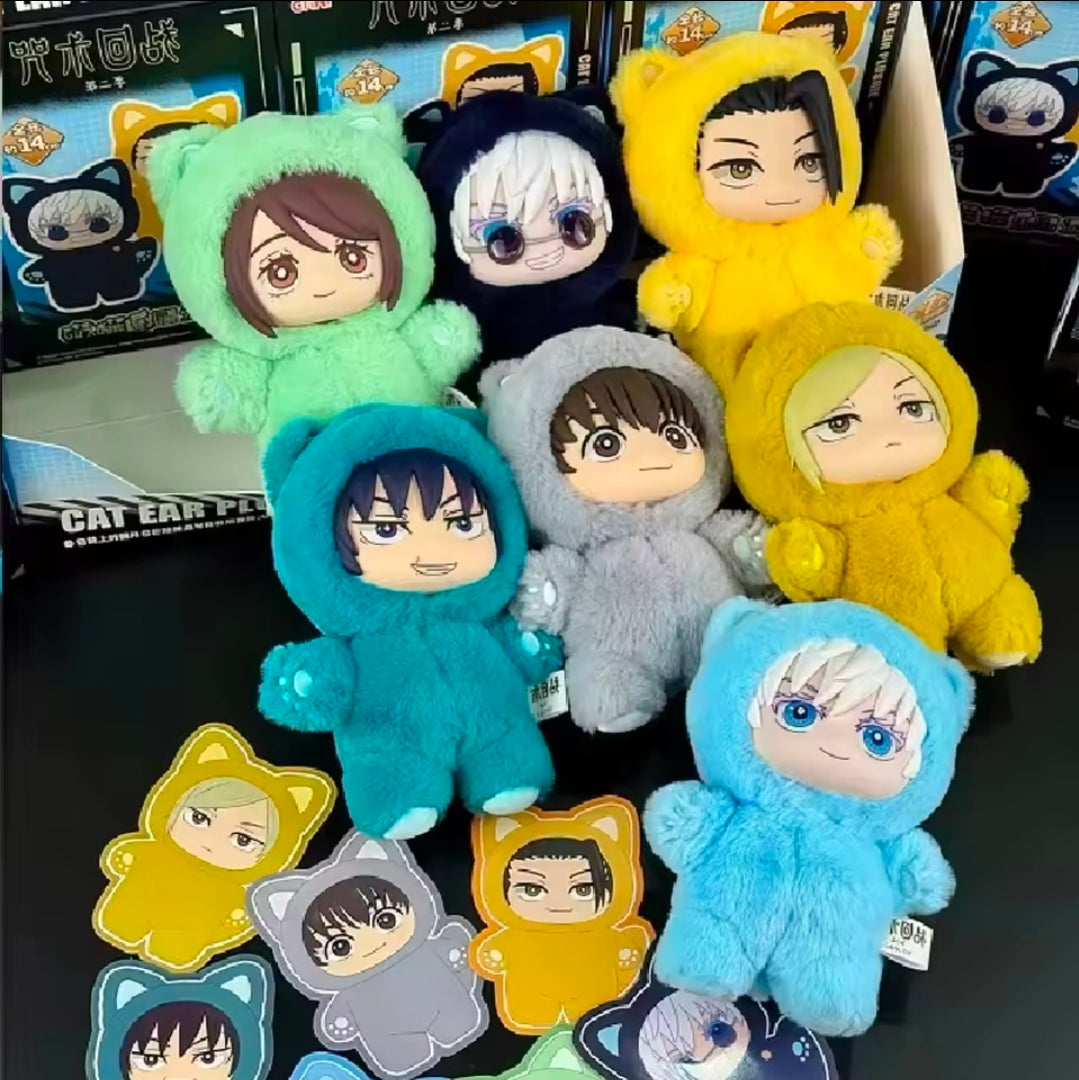Eaki Jujutsu Kaisen saison 2 chat parc fête Gojo Satoru boîte aveugle en peluche sac de poignet pendentif modèle Collection - Orisens France