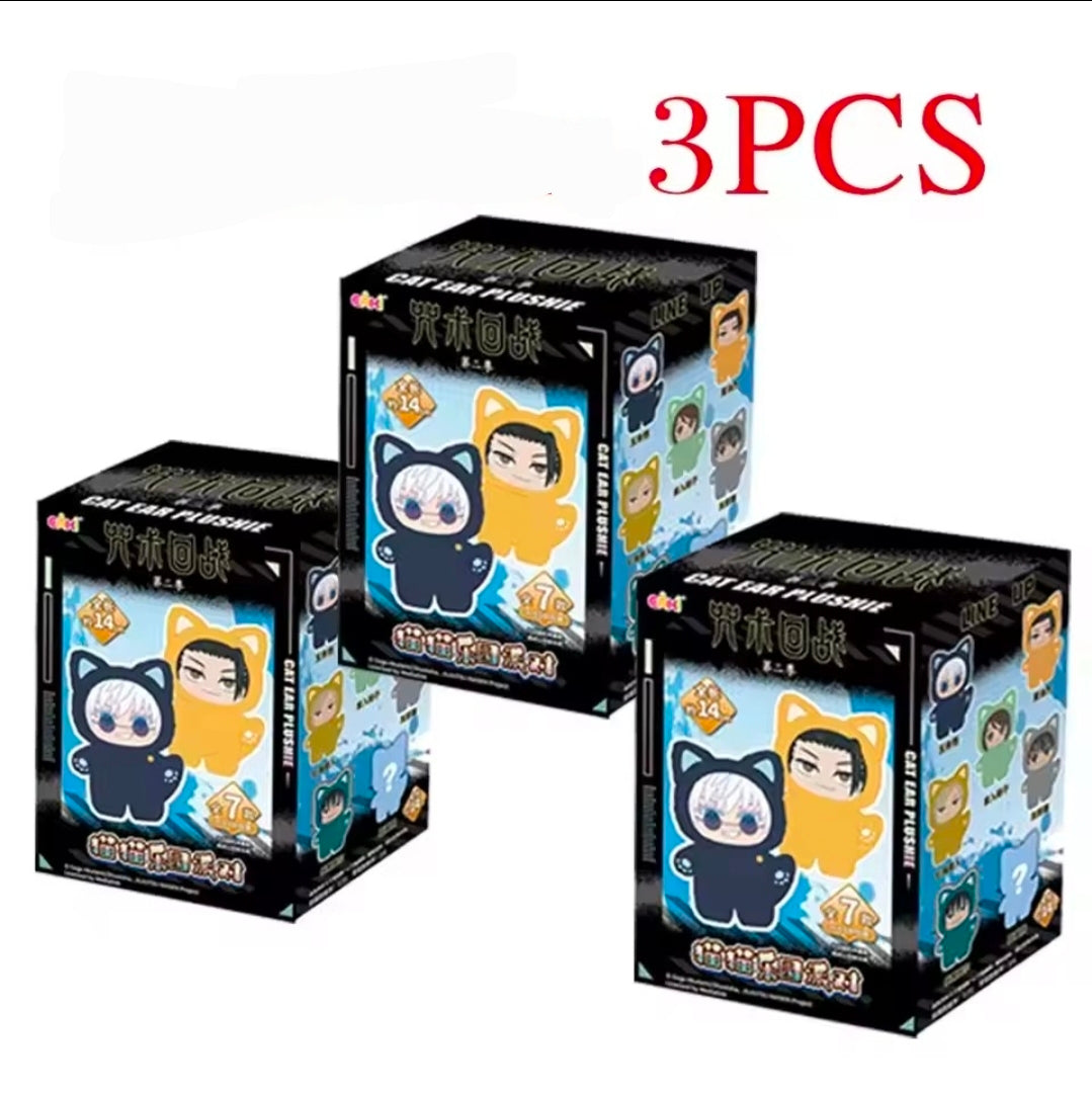 Eaki Jujutsu Kaisen saison 2 chat parc fête Gojo Satoru boîte aveugle en peluche sac de poignet pendentif modèle Collection - Orisens France