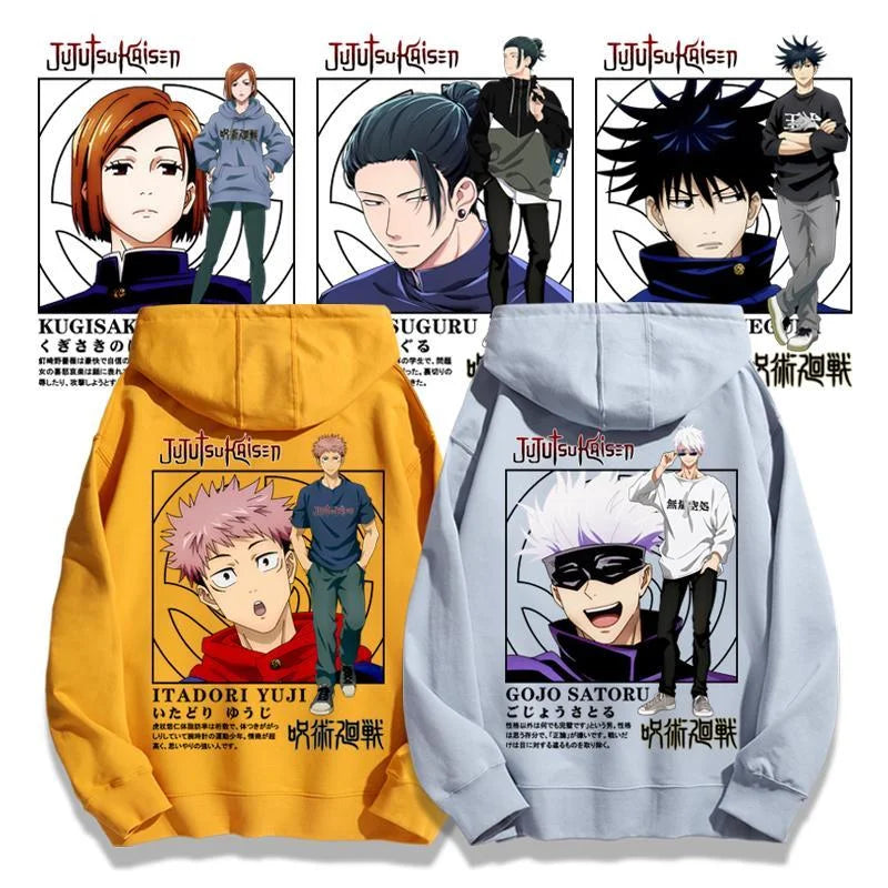 Jujutsu Kaisen Anime Hoodies Men Women Gojo Satoru Manga Hooded Pullover Gothic Sweatshirts Hip Hop Streetwear Men Clothing gift