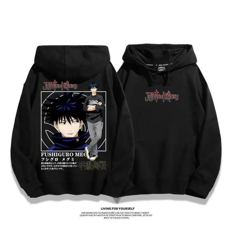 Jujutsu Kaisen Anime Hoodies Men Women Gojo Satoru Manga Hooded Pullover Gothic Sweatshirts Hip Hop Streetwear Men Clothing gift