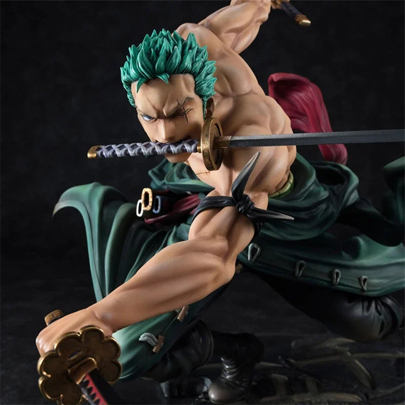 Figurine One Piece de 10 cm, jouet anime GK Roronoa Zoro, lame à trois lames, Sa-maximum, figurine de collection en PVC, cadeau pour enfants,adolescents et adultes