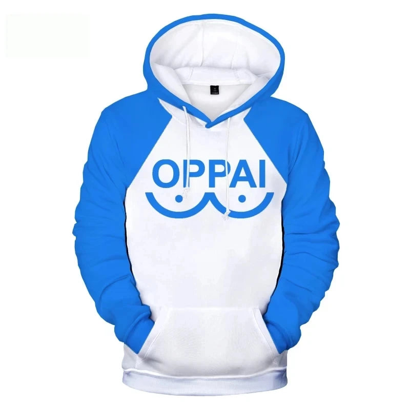 Anime One Punch Man Oppai 3d Print Hoodie Men Women Fashion Oversized Hoodie Sweatshirt Women Sweat Boy Clothes Sports Tracksuit