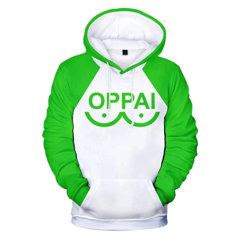 Anime One Punch Man Oppai 3d Print Hoodie Men Women Fashion Oversized Hoodie Sweatshirt Women Sweat Boy Clothes Sports Tracksuit