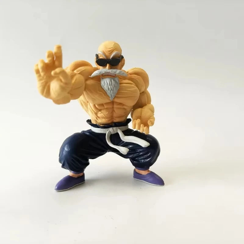 New Anime Dragon Ball Figure Master Roshi Action Figure Muscle Strengthening Form Toys Gifts PVC Model Collectible Ornament